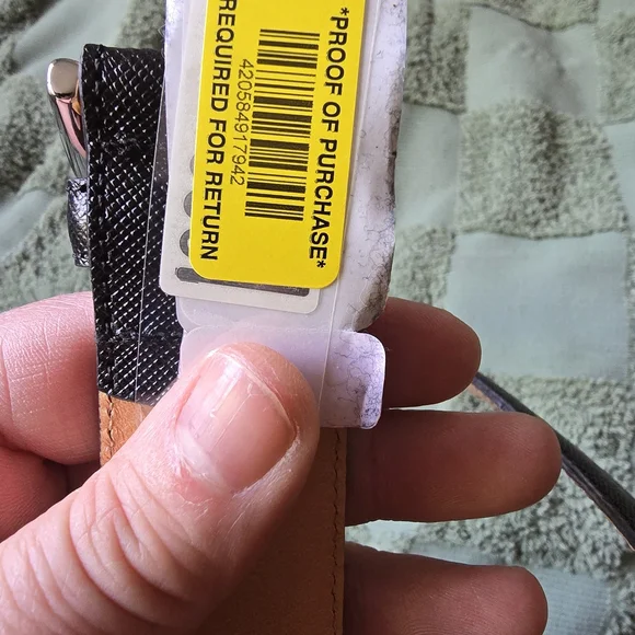 Daniel Cremieux Black Leather Belt with Silver Buckle - Picture 6 of 6